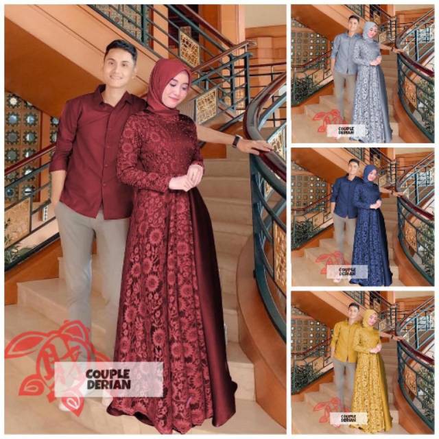 Derian Couple Brukat Baju Couple Kondangan Couple Pasangan Model Kekinian Baju Couple Kondangan Shopee Indonesia