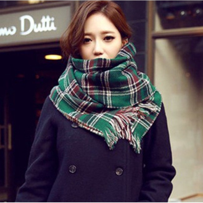 IMPORT REVERSIBLE LONG SCARF WOOL CASHMERE WOMAN MAN KIDS SYAL SELENDANG PANJANG WANITA PRIA MUSIM DINGIN BOLAK BALIK