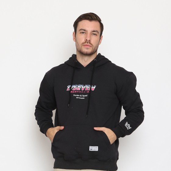 

17Seven Original Sweater Hoodie Jumper Sablon Pria 0111-MANDARIN