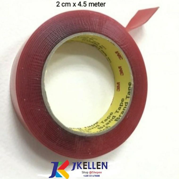 

Double Tape 3M VHB Bening / Clear 20mm x 4,5meter / Doble Tip Bening / Clear Permukaan Lem 2 Sisi (