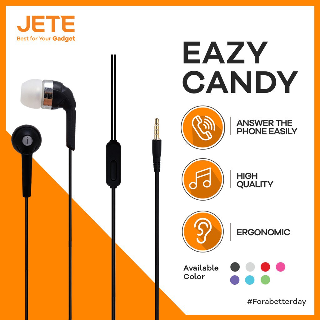 HEADSET EARPHONE JETE EAZY