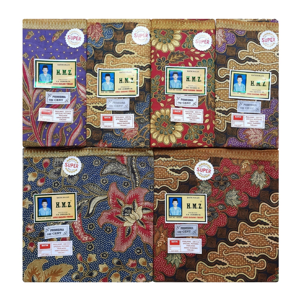 Kain Panjang Batik HMZ Cap Cent Jarik Batik Tapih Sewek Samping Kain Batik Tulis Solo Jarik Melahirkan