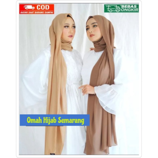 Jilbab Pashmina Polos Jumbo 200x75 Diamond - Kerudung Wanita