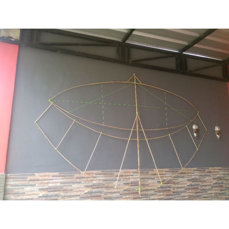 Rangka layangan Pegon ceper 2m arku ragangan
