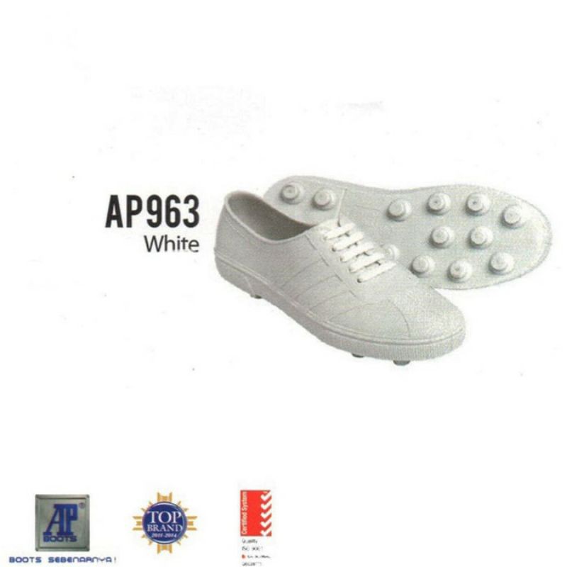 AP 963 Putih dan cream/coklat. AP Pul sepatu sawah bola