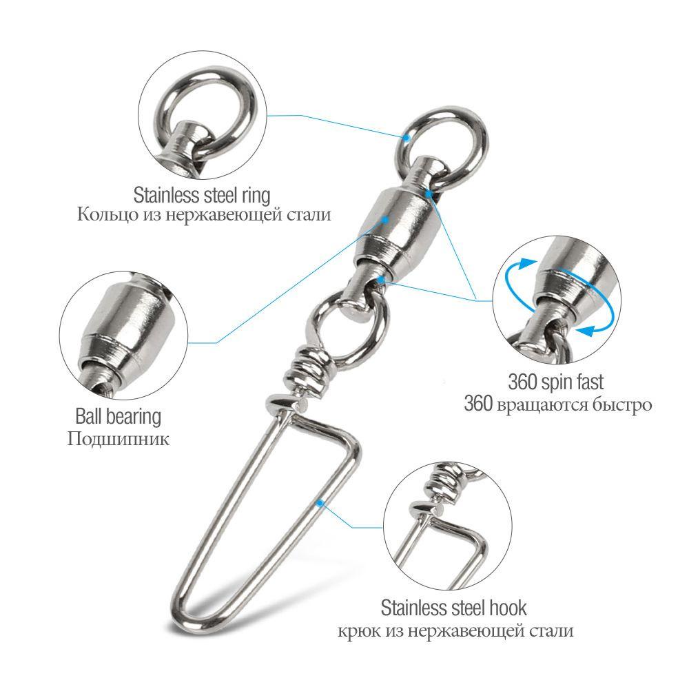 CHOOKYY 5/10pcs Konektor Snap Pancing Dengan Pin Cincin Padat Baru Stainless Steel Heavy Duty Ball