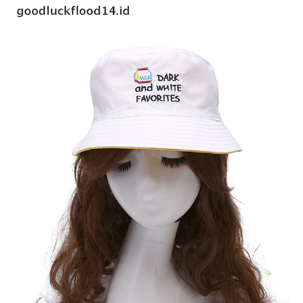 [OOID] Fashion Women Breathable Double-Sided Cotton Bucket Hat Hunting Fishing Sun Cap ID