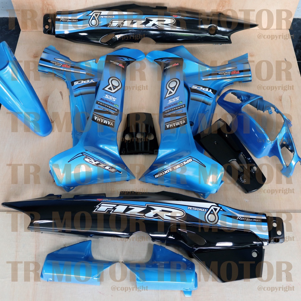 Cover Body Fizr F1zr Petronas Biru Metalik Full Set Halus Cover Bodi Yamaha Fiz r