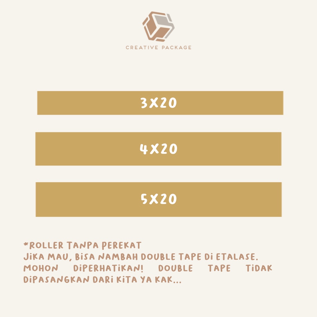 Roller Hijab Kraft Ukuran 4x20 cm-1
