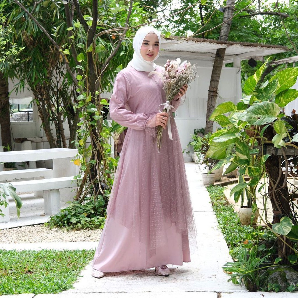 Sephora Tile Dress Grey/Dress Pesta Ld 100/Dress Seragaman Nikah/Dress Maternity Ld 100/Gamis Tile