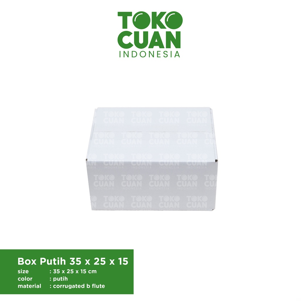 

Box Kardus Karton Packing Polos Putih Tebal Murah (35x25x10 cm)