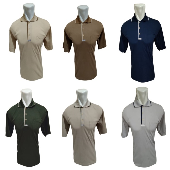 Kaos Kerah Pria Polos Lengan Pendek | Kaos Pria Berkerah