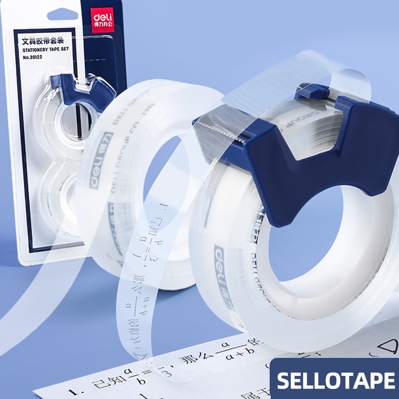 Deli Tape Scotchtape Transparan Multifungsi Ukuran 12mm