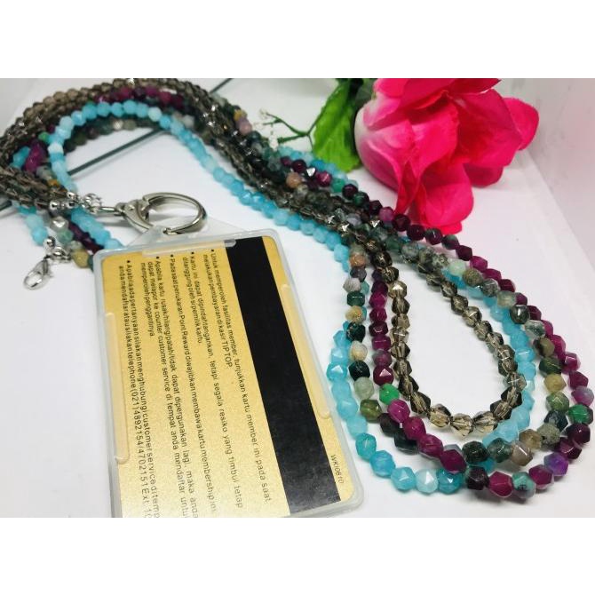 

Office & Stationery | Document Organizer | Lanyard Tali Kalung Id Card Unik Batu Hexagonal | Best Seller
