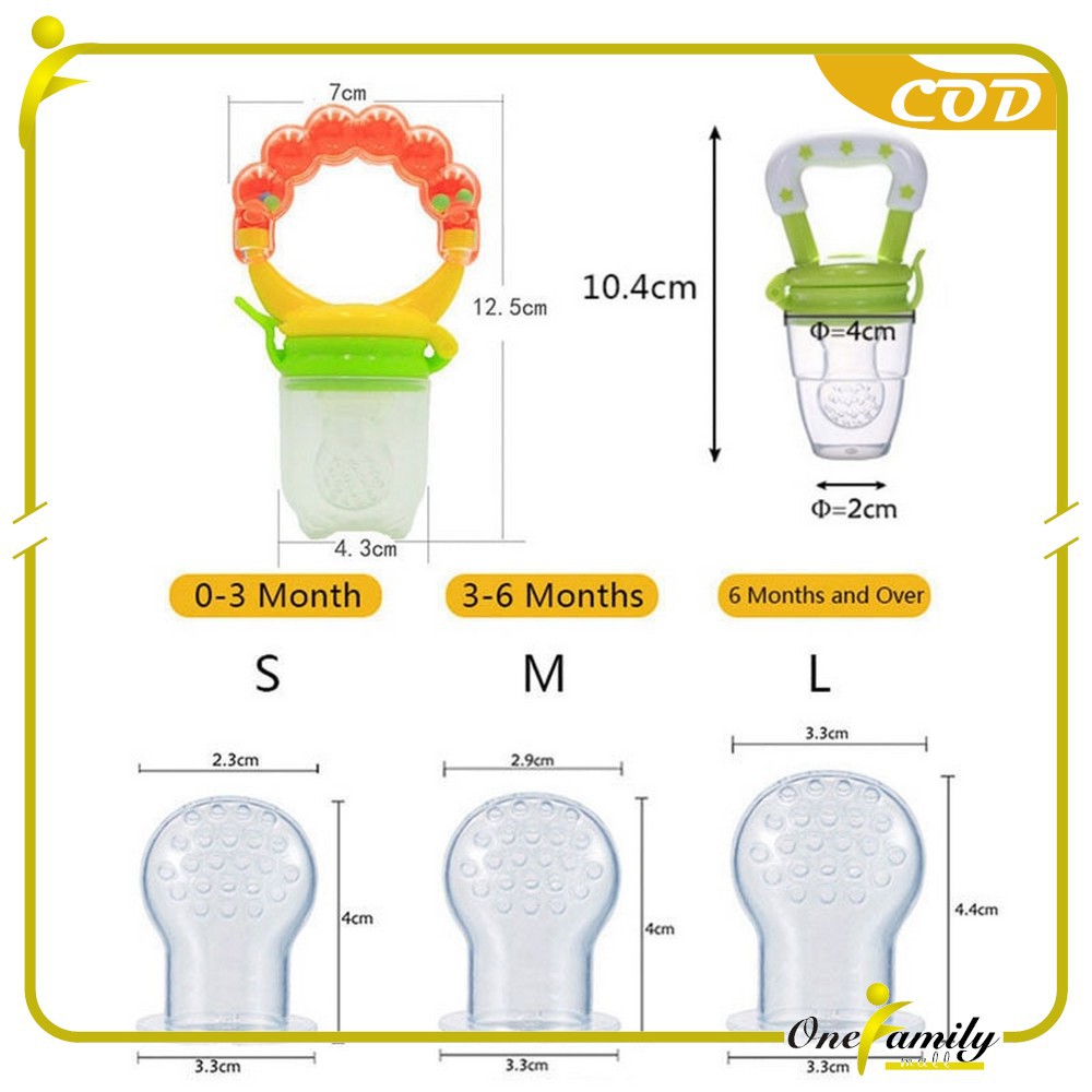ONE-C44-45 Empeng Dot Buah Anak Bayi Baby Fruit Feeder Rattle Teether Kompeng Pacifier Gigitan Bayi-6