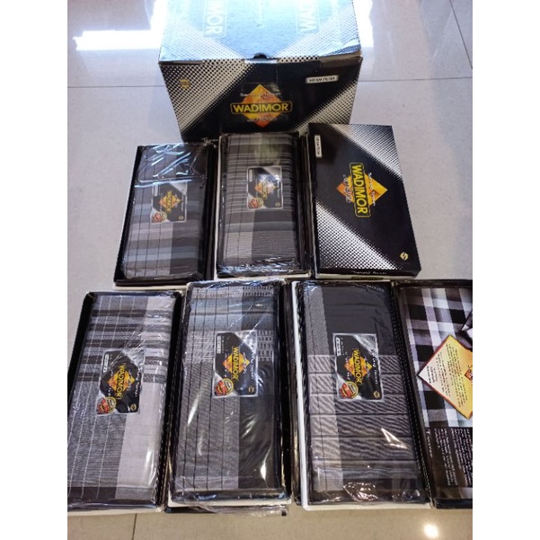 Sarung Wadimor/Wadimor Hitam Putih/Sarung Pria/Wadimor Duplex