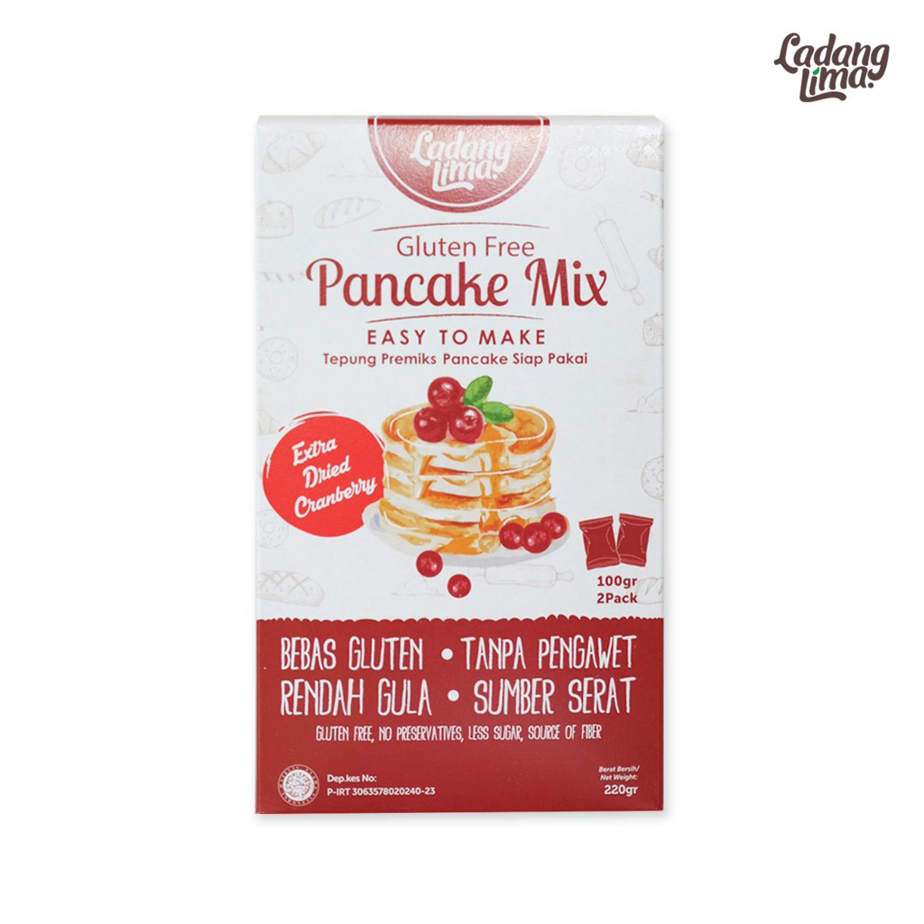 Ladang Lima Pancake Mix plus extra cranberry 220gr