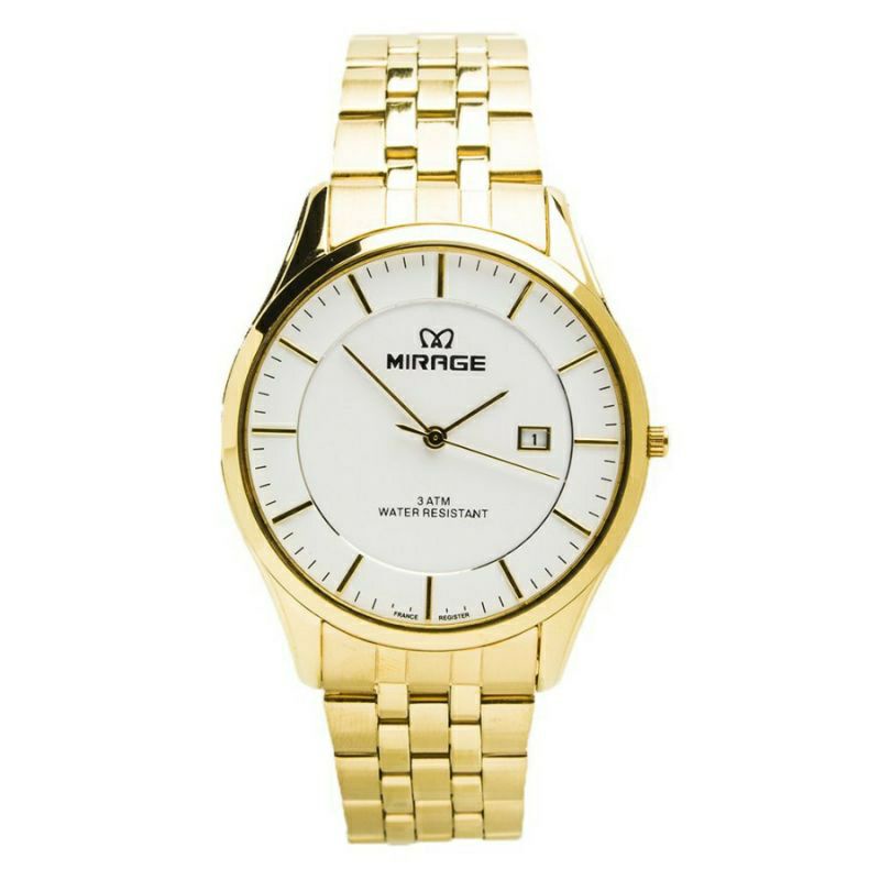 Jam mirage original gold pria (Bisa COD)