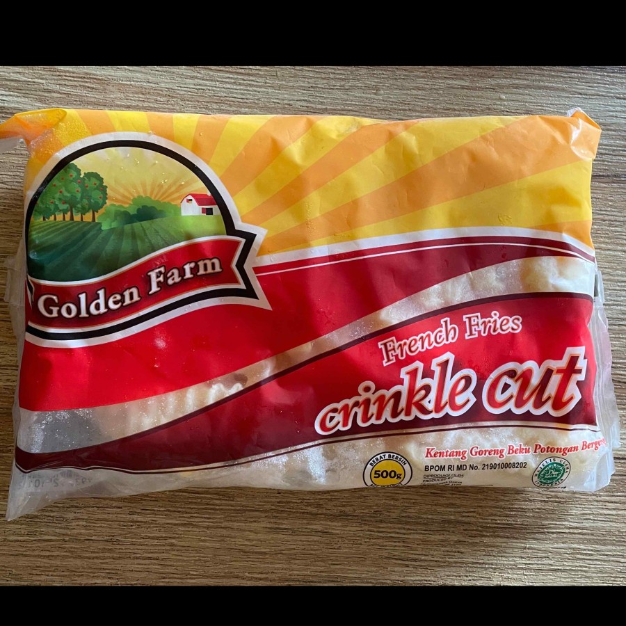 KENTANG GORENG GOLDEN FARM CRINCLE 500GR - 1KG