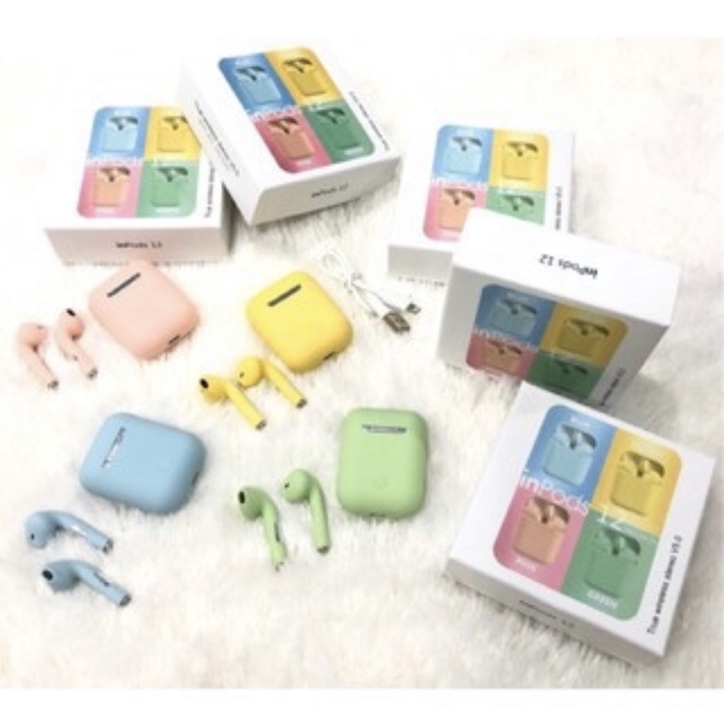 【33LV.ID】4MODEL EARPHONE BLUETOOTH i7S/i12/PRO4/PRO4S TWS HANDSFREE WIRELES SUPER BASS