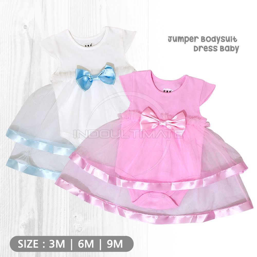 Baju Bayi Perempuan PREMIUM 100% COTTON Dress Bayi Newborn 0-9 Bulan Pakaian Bayi Kaos Bayi BN-5212