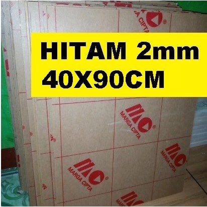 

Acrylic / acrilic / akrilik Hitam glossy tebal 2mm ukuran 40x90cm