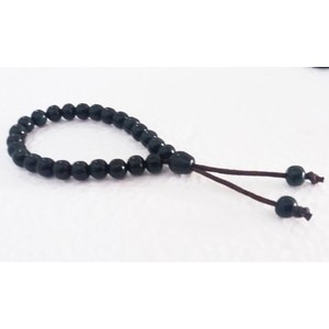 Gelang Tasbih Giok Black Jade Model Butiran Kecil