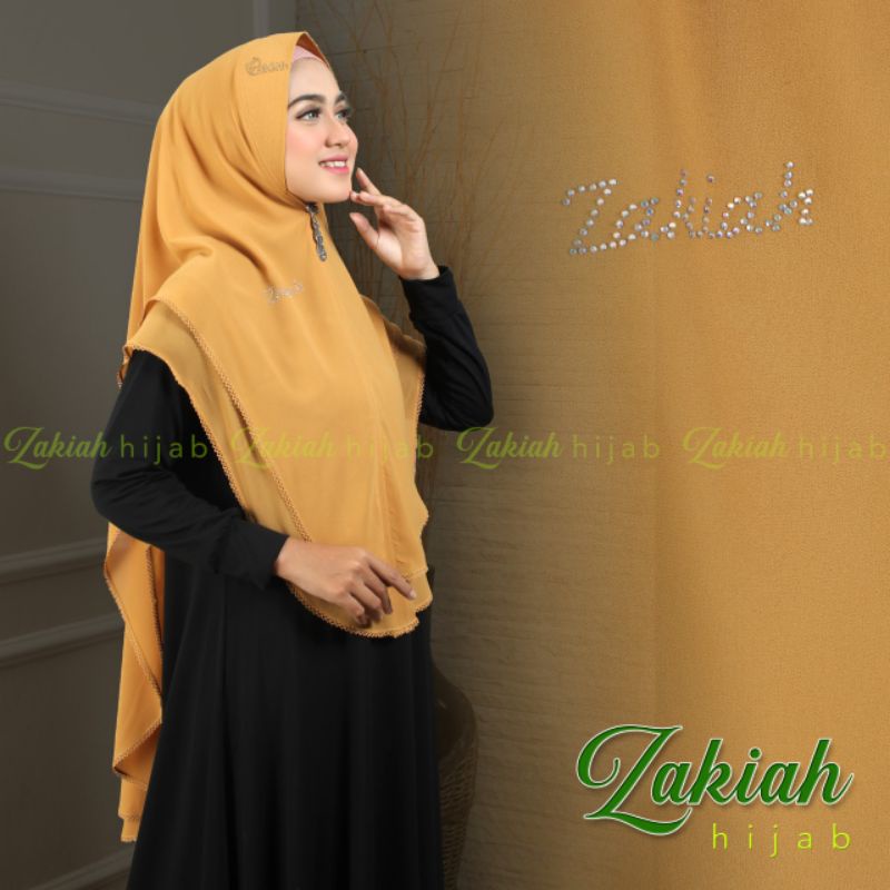 (((ORIGINAL ZAKIAH))) Khimar ceruty OVAL SENADA PICOT JUMBO