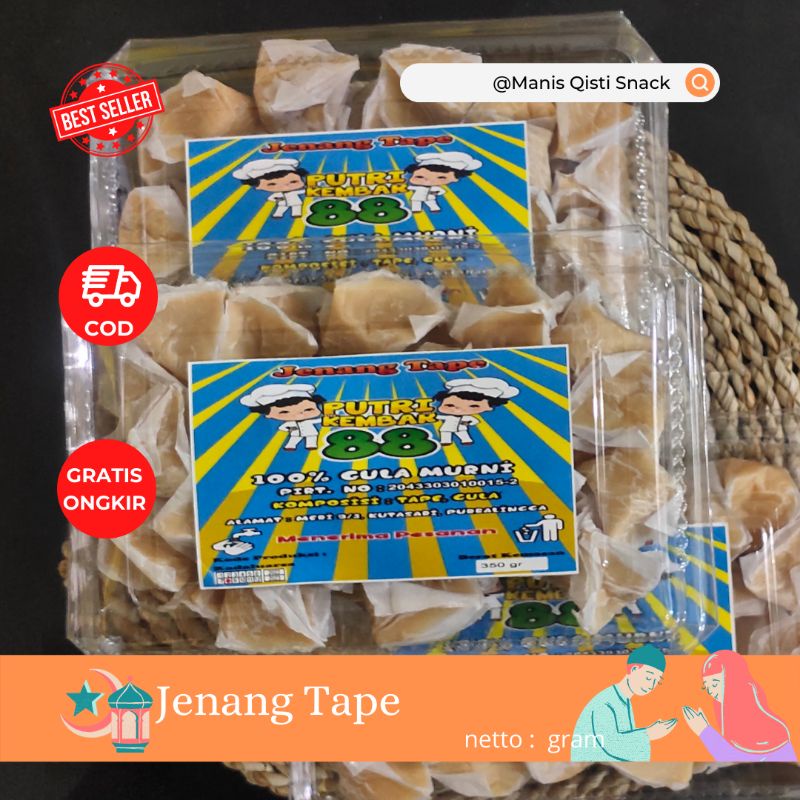 

JENANG TAPE PUTRI KEMBAR 88 ASLI GULA MURNI berat 350g