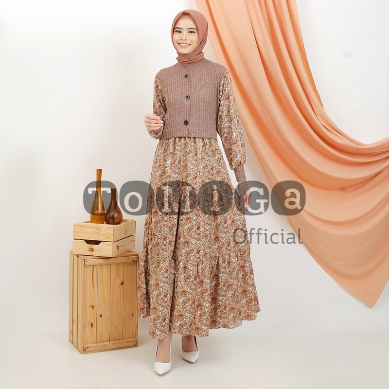 dress wanita Model Crinkle terbaru 2022 // RAJUT MIX SHAKILA MONALISA // KNIT // SHAKILA // RAJUT //