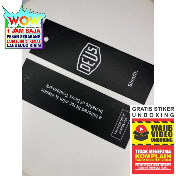 

DEUS LABEL TAG HANGTAG SUPER PREMIUM CO 1X DI KIRIM 600PCS