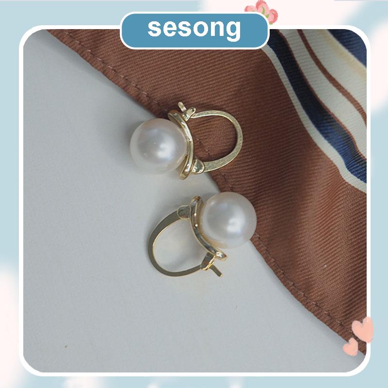 Anting Mutiara Besar Gaya Retro Korea Aksesoris Fashion SS