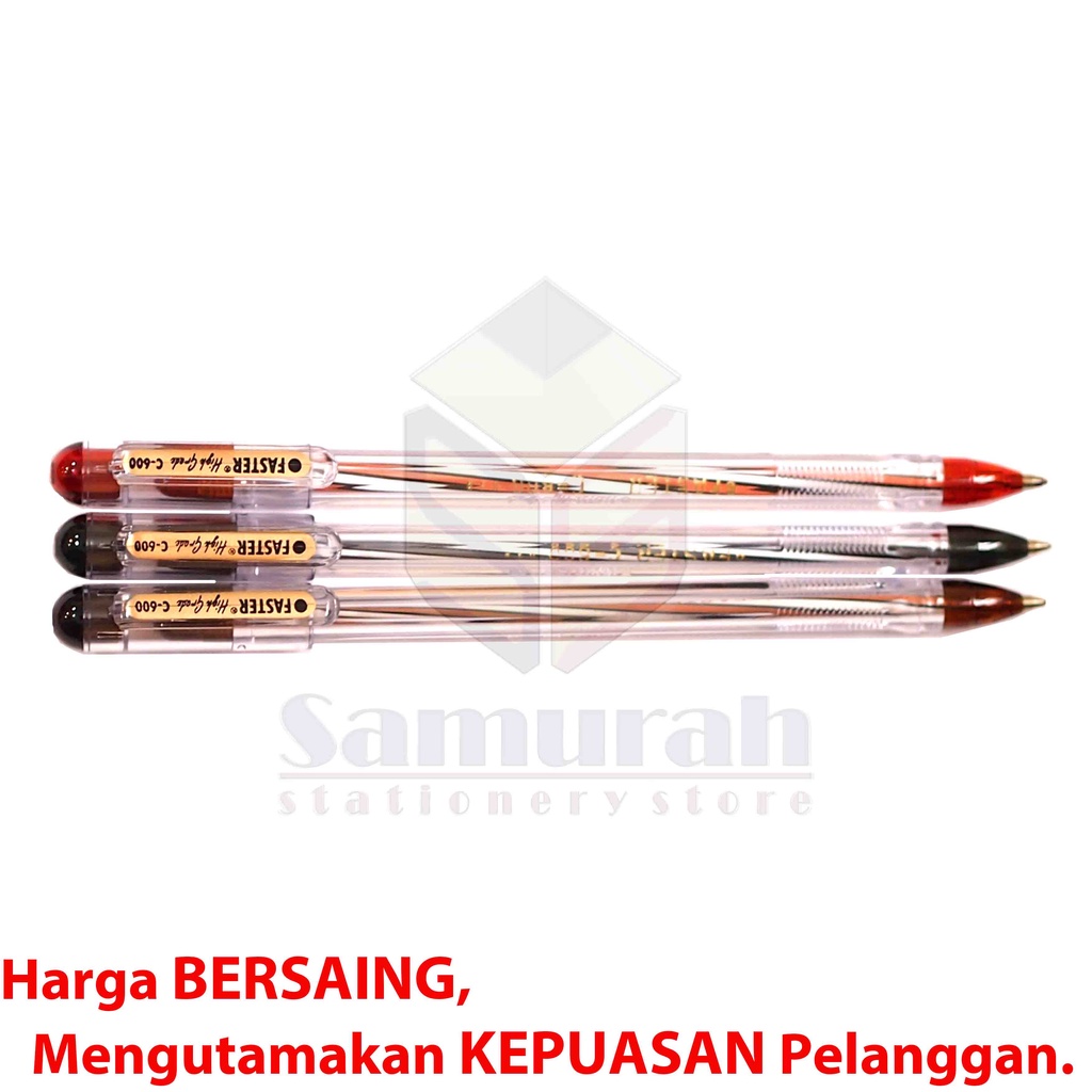 

H7Y Ballpoint FASTER C600 Extra Fine Point 0.7 mm / Pulpen Cabut C 600 isi 12 Pcs / Pen Cabut Warna