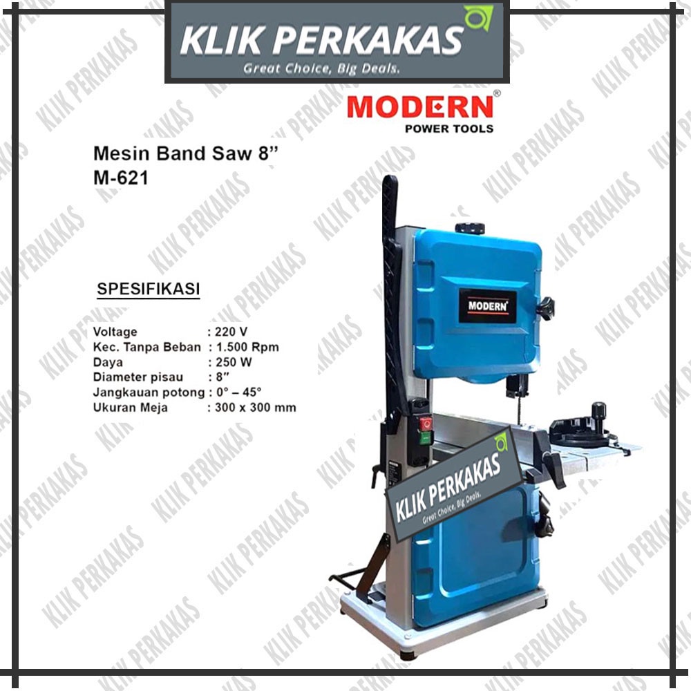 MODERN Mesin Band Saw Modern M-621 Gergaji Kayu Ukir Bandsaw 8 Inch