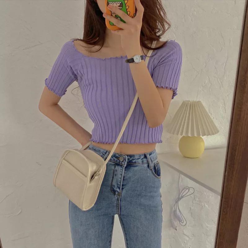 Queenbags89 baju outfit cewek baju atasan wanita baju Rajut Domiva