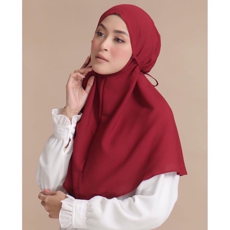 JILBAB INSTANT BERGO MARYAM JUMBO (LEBIH PANJANG)-MAROON
