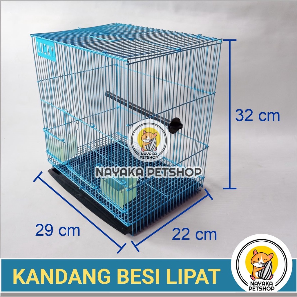 Lucky Kandang Burung Besi Lipat Mini Sugar Glider