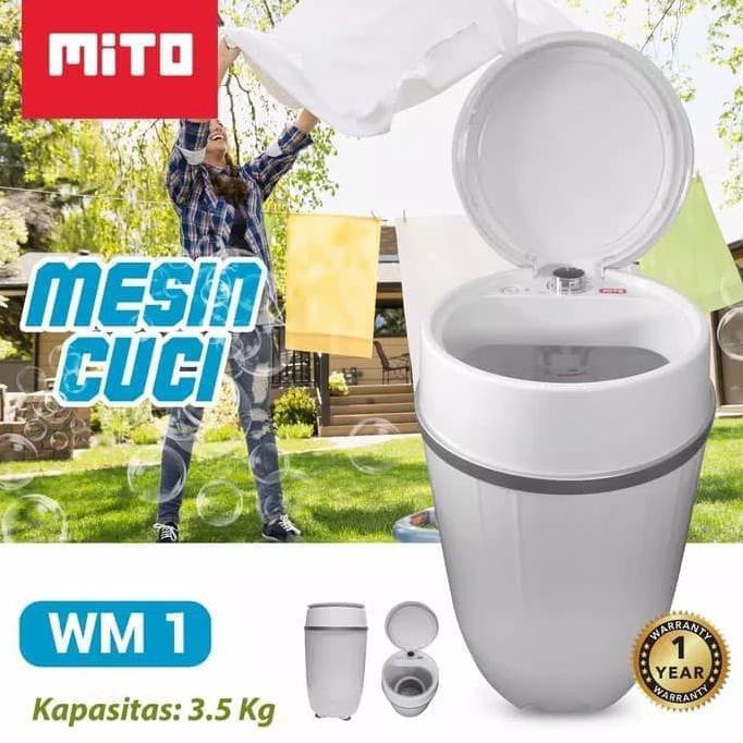Mesin Cuci Mini Portable Mito WM1 /Mesin Cuci Mito 1 Tabung 3.5Kg
