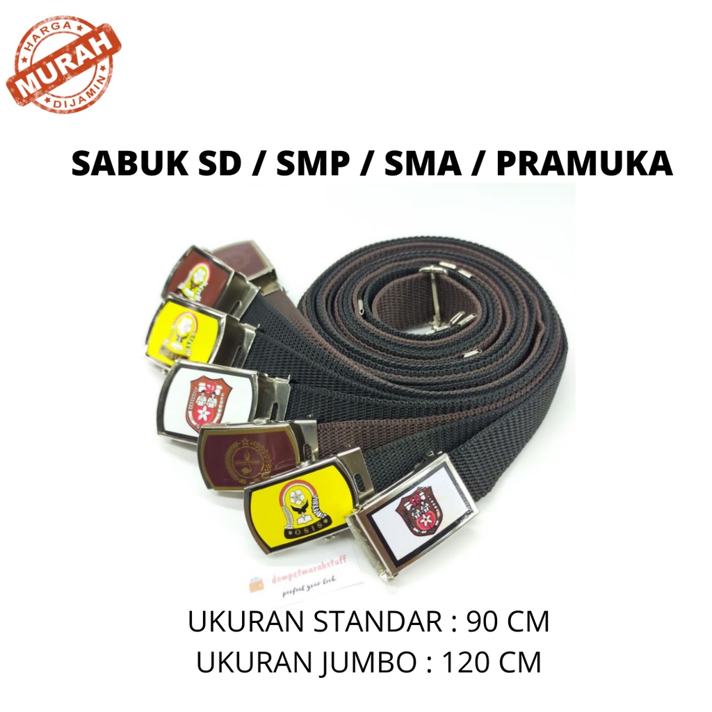 IKAT PINGGANG SEKOLAH SD/MI/SMP/SMA/PRAMUKA/POLOS PANJANG TALI BIG SIZE MURAH