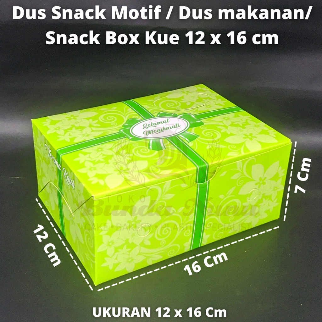 

Dus Snack Motif 12x16 / Dus makanan/ Snack Box Kue 12x16 cm Motif Isi 100pcs