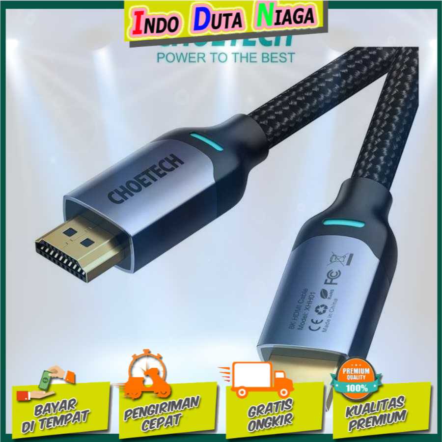 IDN TECH - CHOETECH Kabel HDMI ke HDMI 2.1 Gold Plated 8K 60Hz - XHH01