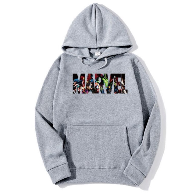 MARVEL ANIMATION Jumper Hoodie II MARVEL Sweater Hoodie II Sweter Oblong Topi Sz M - XL ( Pria &amp; Wanita / Anak &amp; Dewasa )