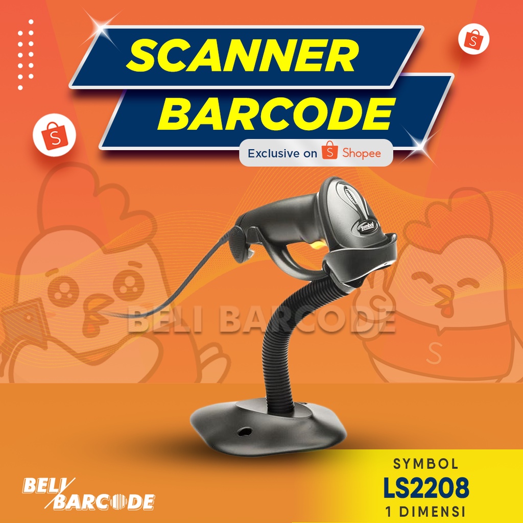 SCANNER BARCODE AUTO SCAN ZEBRA LS 2208 ORI