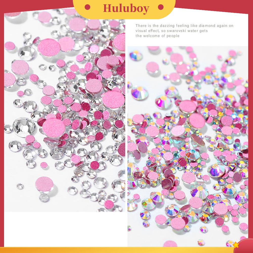 Huluboy Huluboy♡ 1440pcs Manik-Manik Berlian Imitasi Glitter 3D Untuk Dekorasi Manicure