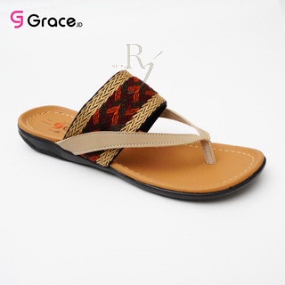 GRACE [ATR TIPIS] Sandal Cewek Turki Slop Japit/ Sendal Wanita Rajut/ Sandal Perempuan Teplek