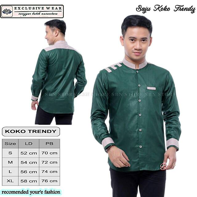 BAJU KOKO HIJAU ARMY, KOKO TRENDY KOMBINASI, KOKO AZMI, BAJU MUSLIM
