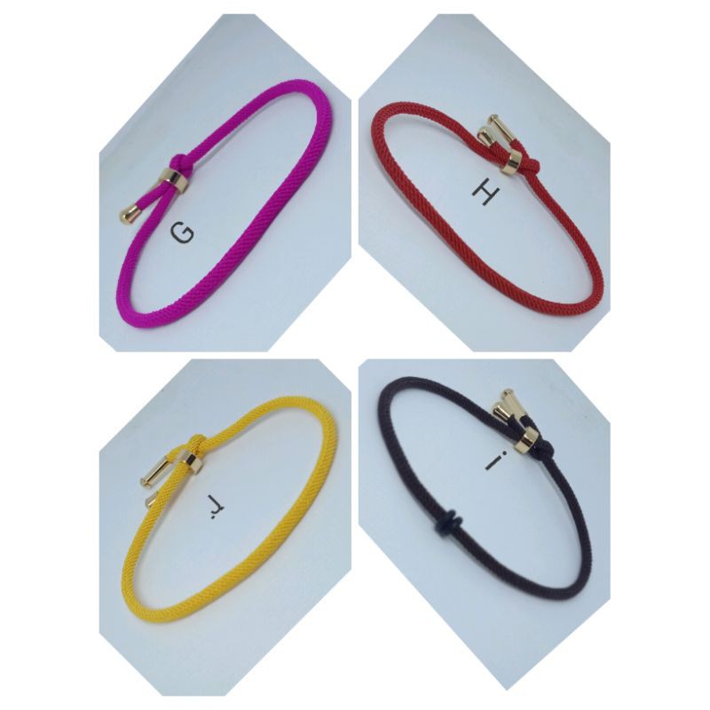 Gelang huruf/abjad/inisial tali serut Hongkong