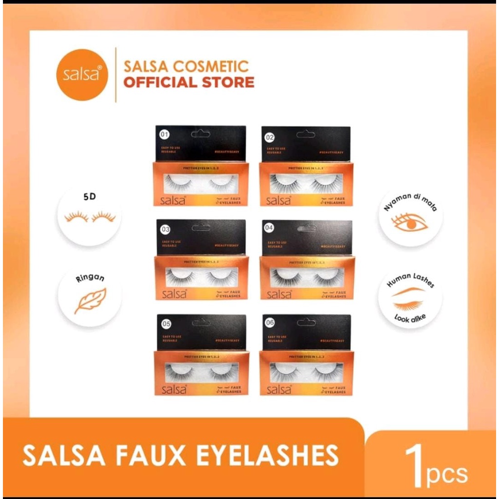 *galerybeautysemarang* Salsa Faux Eyelashes - Bulu Mata Palsu Natural Fake Eyelash