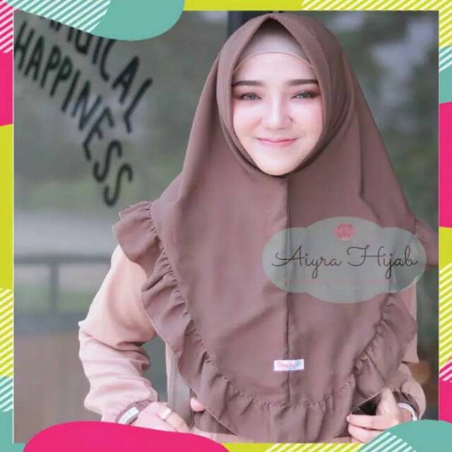 Hijab/jilbab instan khimar pet renda