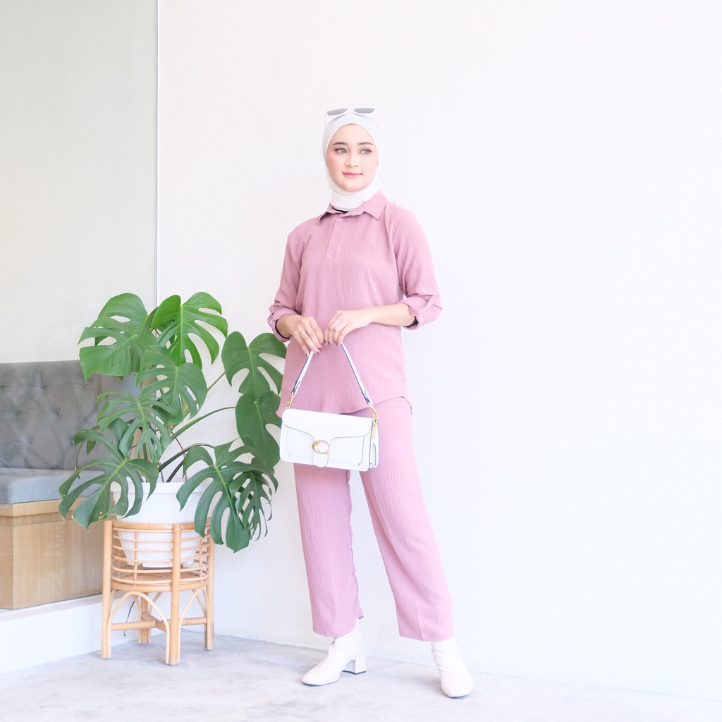 (MSB) ONE SET ISAFA TUNIK BLOUSE KEMEJA ATASAN WANITA